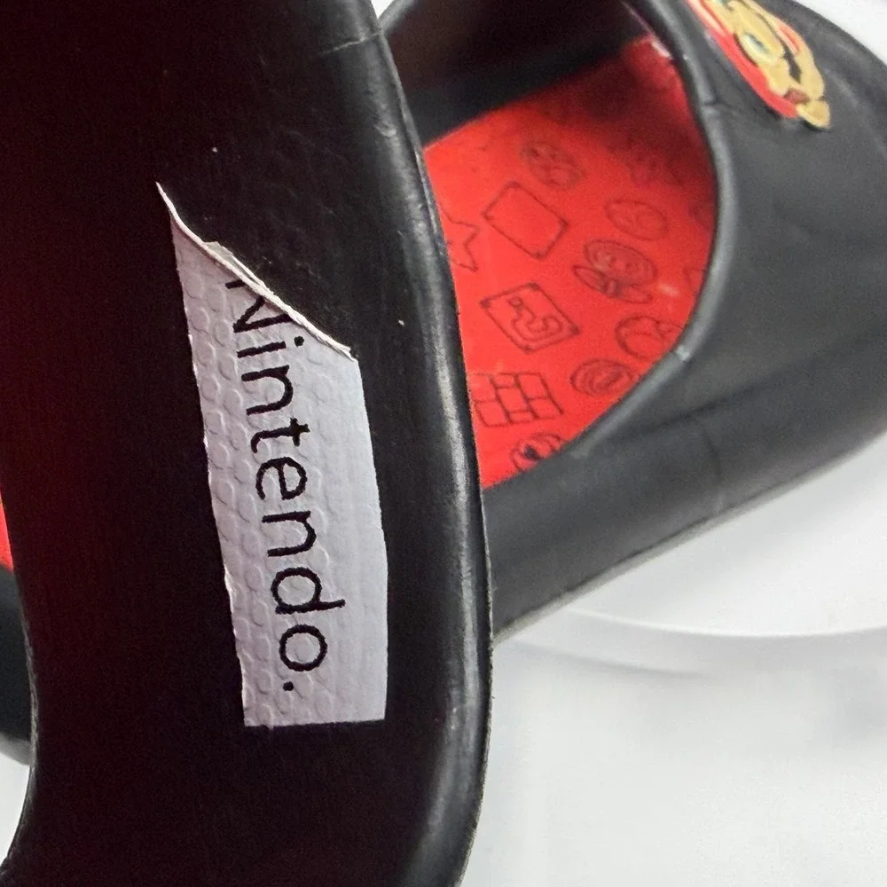 2 For 8 Dollars SALE Kids Black and Red Mario Brothers Slide Sandals